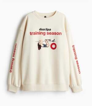 Women's Light beige/Dua Lipa Oversized Printed Sweatshirt